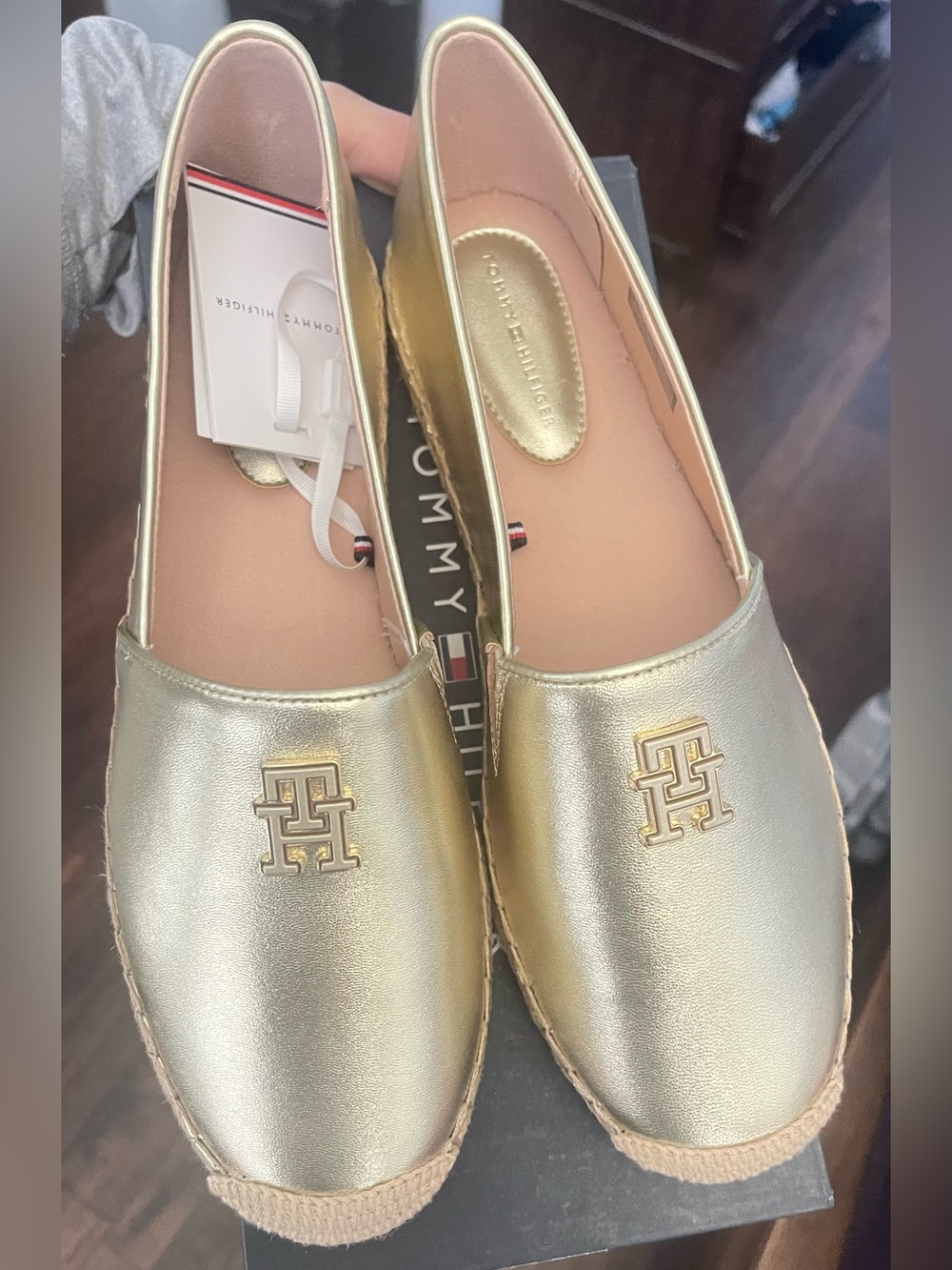 Tommy Hilfiger Metallic Gold Espadrilles